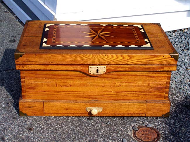 A Fine and Rare Ships' Carpenter's Whalebone Mounted Tool Box circa 1890 — image 2